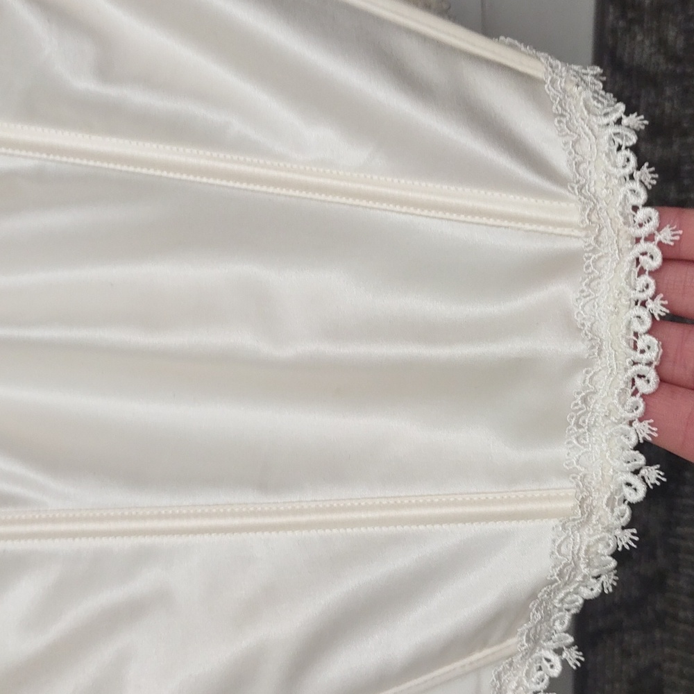 NEW Panache Harlequin Silk Underwire Lace-Up Balcony Longline Bustier 4547 Ivory - Picture 6 of 10